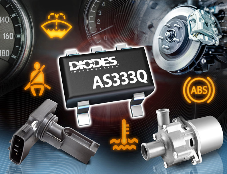 Hochpräziser Automotive-konformer Operationsverstärker von Diodes Incorporated mit Eingangs-Offset-Stabilisierung